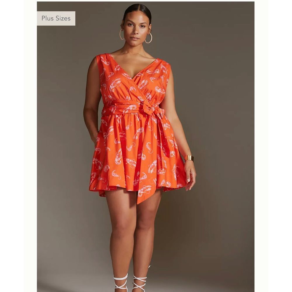 Anthropologie Orange Mini Dress